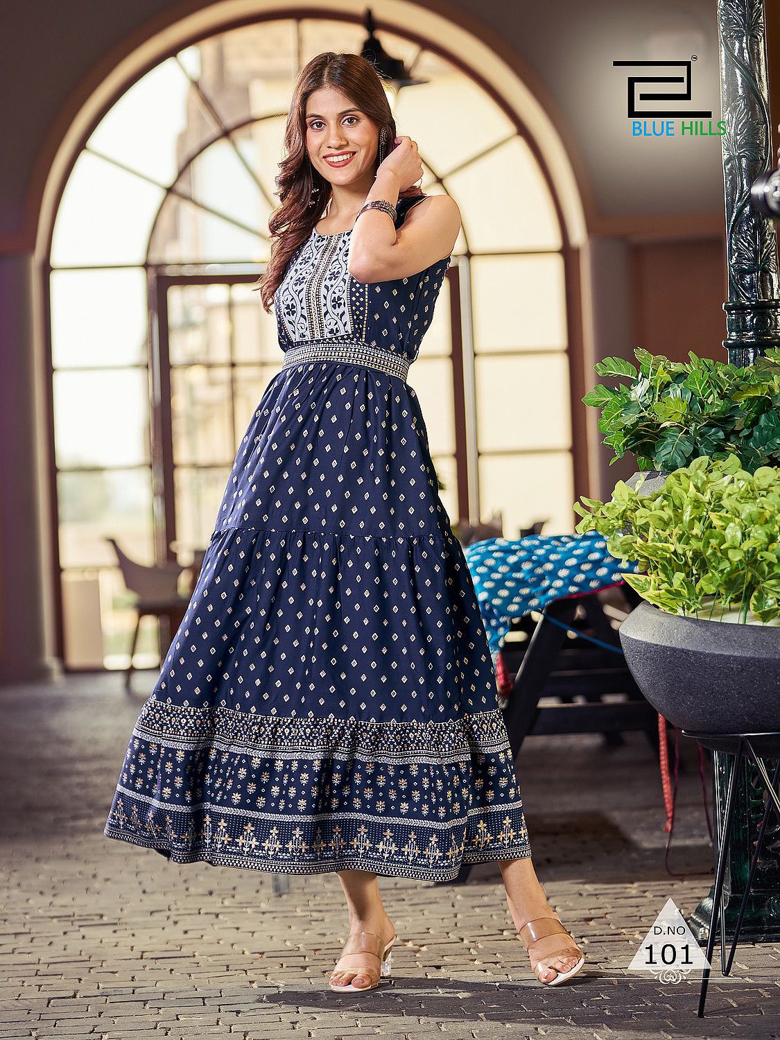 Bisleri By Blue Hills Heavy Long Printed Kurtis Catalog